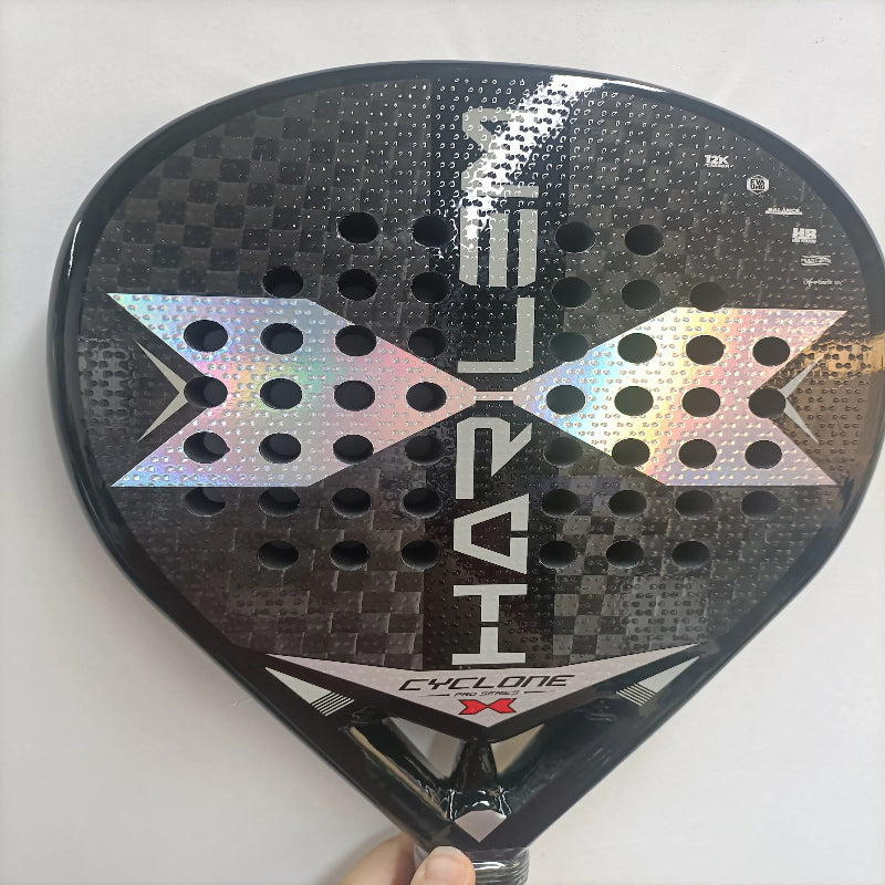 Padel Tennis Racket, 3K Carbon Fiber, Eva Soft Memory Shape, Rough Surface, High Balance Padel Paddle without Bag