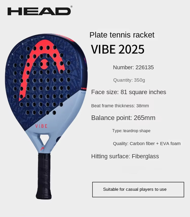 NEW 2025 Professional Tennis Rackets Carbon Fibre with Eva Memory Flex Foam Core Padel Tennis Racquets Padel