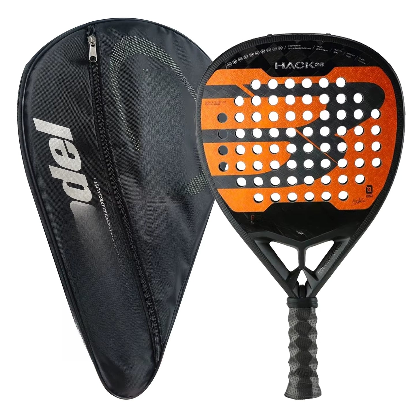 Padel Racket Carbon Fiber Surface with 3K 12K 18K EVA Memory Flex Foam Core Lightweight Padel Racquet