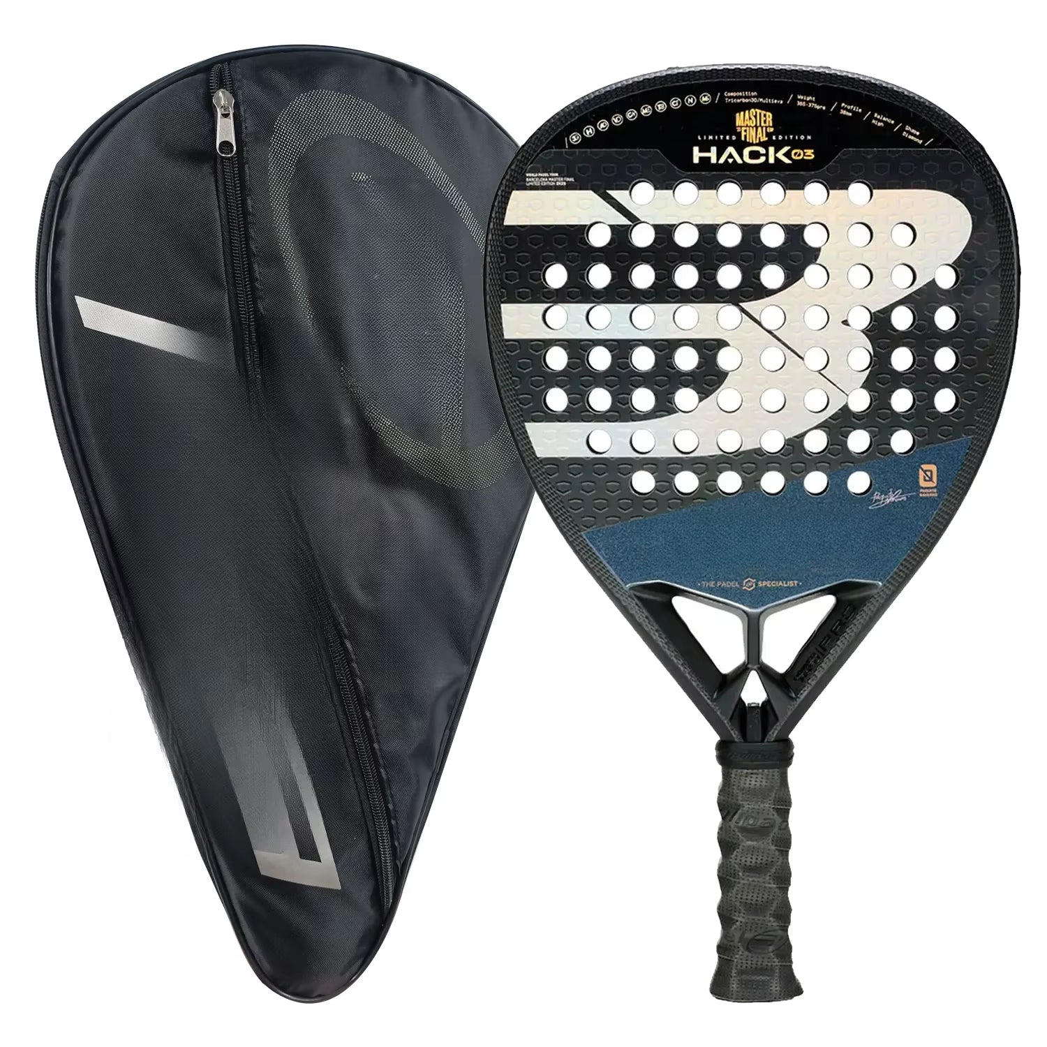 Padel Racket Carbon Fiber Surface with 3K 12K 18K EVA Memory Flex Foam Core Lightweight Padel Racquet
