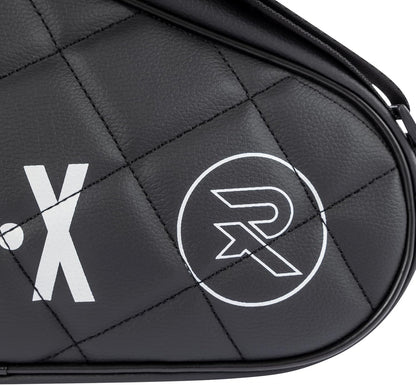 Elite - Custodia per Racchetta Da Padel - Nero O Blu, per 1 Racchetta. Borsa Da Padel Trapuntata in Pelle Sintetica, per Uomo E Donna, Imbottita, Regalo Di Lusso