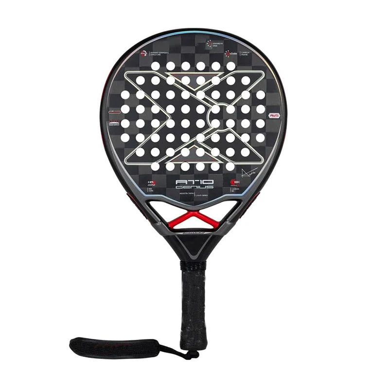 Padel Racket Carbon Fibre Surface with EVA Memory Elasticity Foam Core Tennis Racquet Paddle Shaped Sports Goods