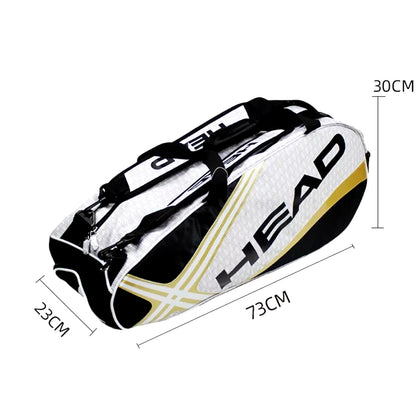 Tennis Rackets Bag Large Capacity 3-6 Pieces Tennis Backpack Badminton Gymbag Squash Racquet Bag with Separated Shoes Bag
